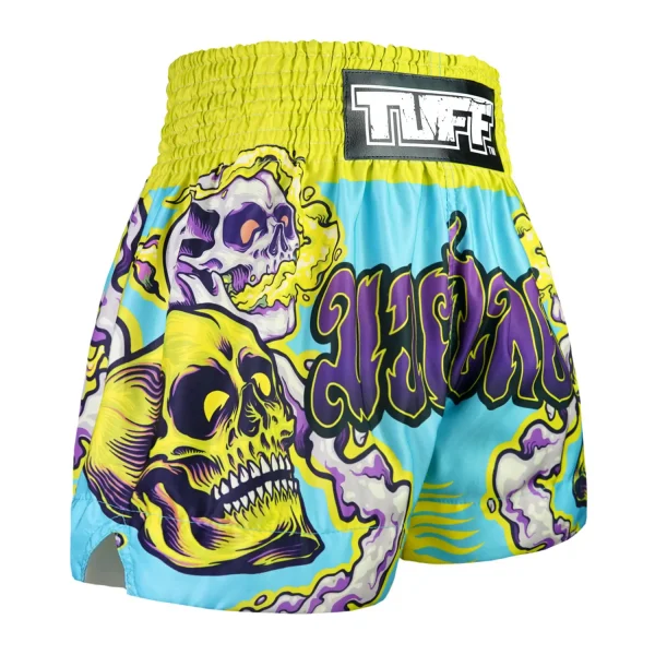 Muay Thai Shorts with Trippy Skull Design MS682 from TUFF