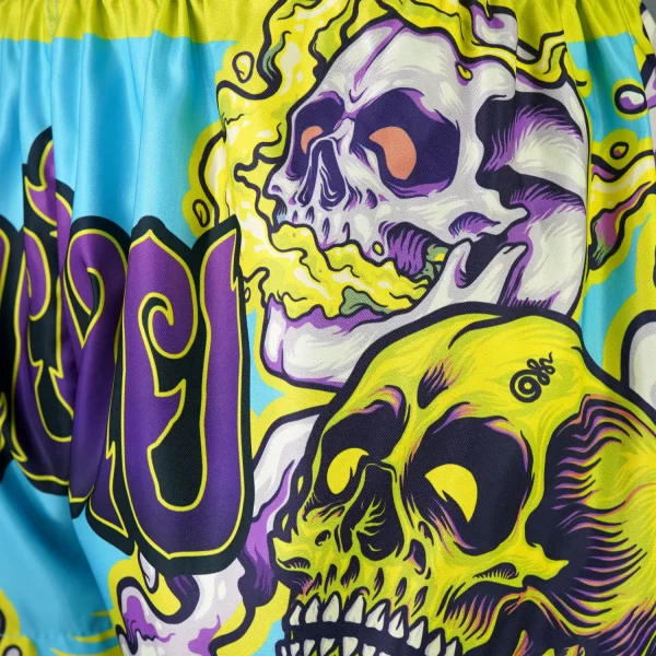 TUFF Muay Thai Shorts featuring Trippy Skull design MS682