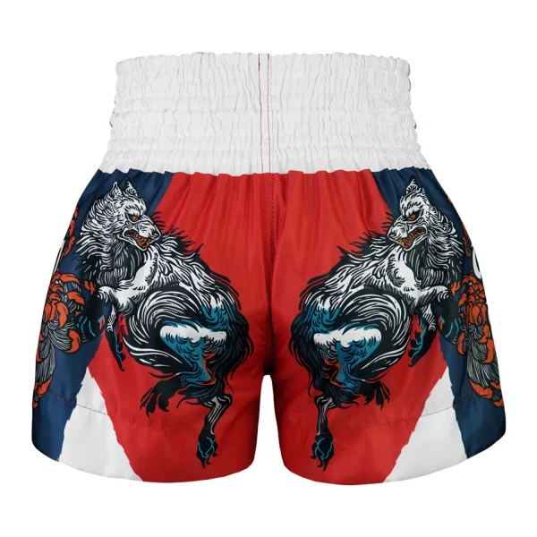 TUFF Muay Thai Shorts with Wolfpack design MS684