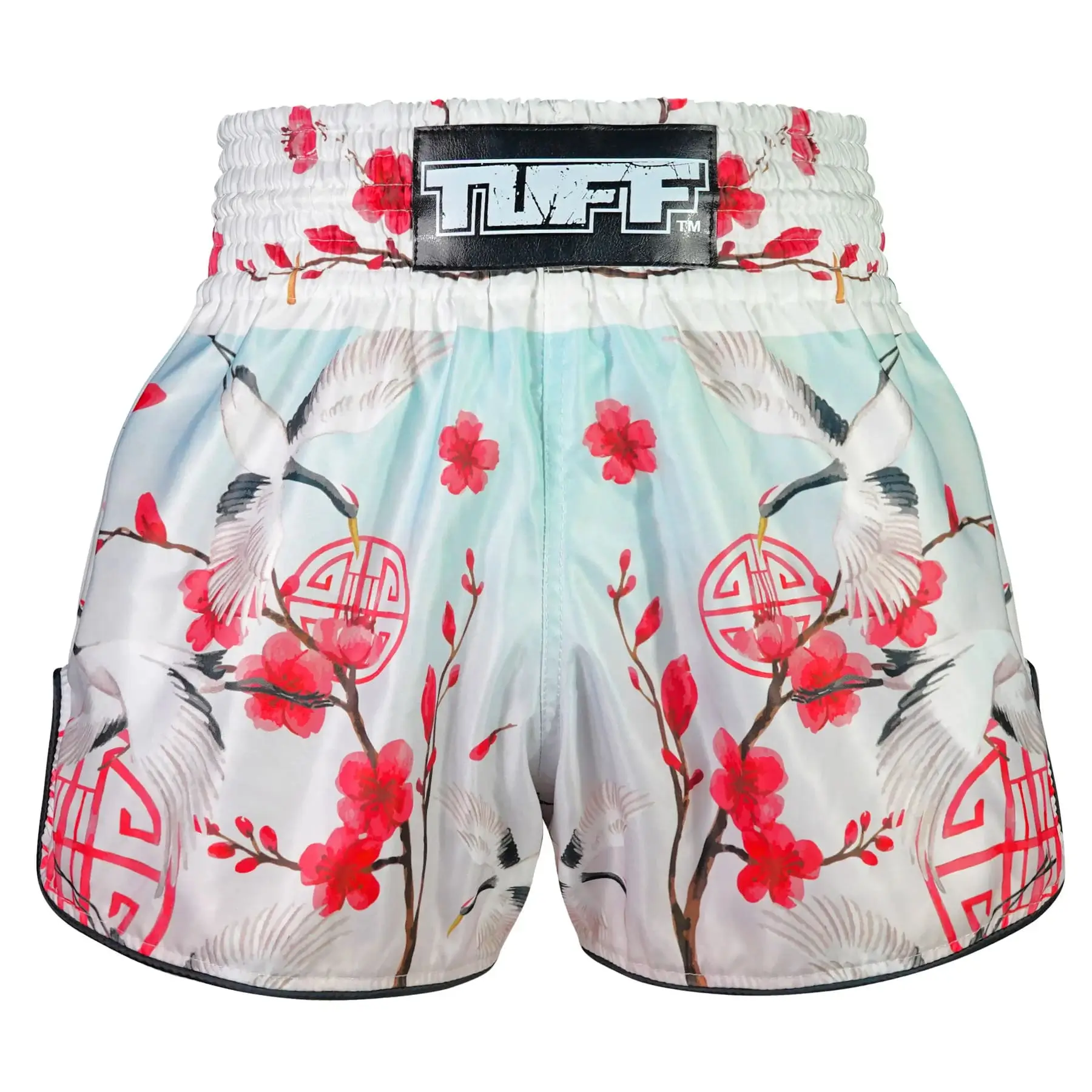 TUFF Retro Muay Thai Shorts Akai Tsuru The Red Crane RMS114