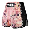 Tuff Retro Muay Thai Shorts Birds With Roses Msc123 Pink 1 Martial arts athlete wearing TUFF Retro Muay Thai Shorts Birds With Roses MSC123