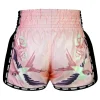 Tuff Retro Muay Thai Shorts Birds With Roses Msc123 Pink 2 Muay Thai shorts with birds and roses design