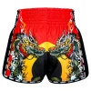 TUFF Retro Muay Thai Shorts with Chinese Dragon and Tiger design