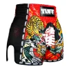 TUFF Retro Muay Thai Shorts With Chinese Dragon and Tiger Design