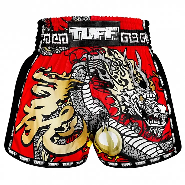 TUFF Retro Muay Thai Shorts Chinese Dragon MSC116