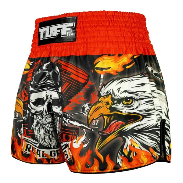 TUFF Retro Muay Thai Shorts Graybeard and The Eagle RMS108