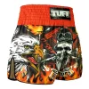Man wearing the TUFF Retro Muay Thai Shorts Graybeard and The Eagle RMS108