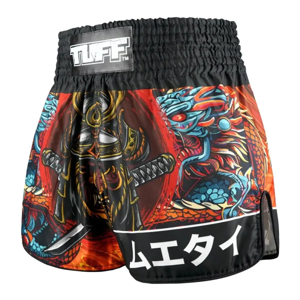 Pair of TUFF Retro Muay Thai Shorts Seraphic Seiryu Samurai Saga RMS103