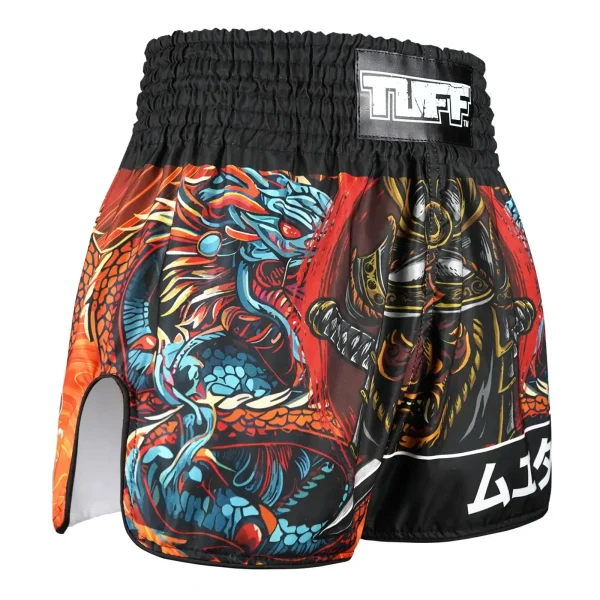 TUFF Retro Muay Thai Shorts Seraphic Seiryu Samurai Saga RMS103