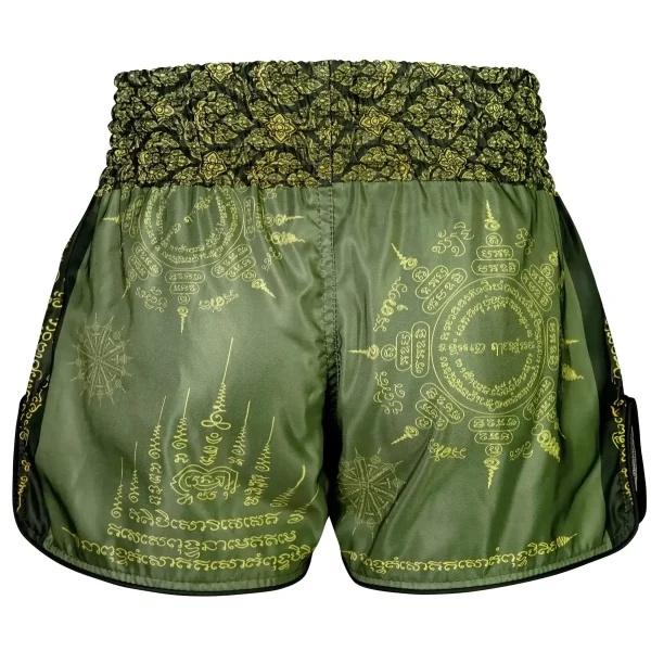 Tuff Retro Muay Thai Shorts The Immortal Yaksa Rms117 Olive 2 TUFF Retro Muay Thai Shorts The Immortal Yaksa RMS117