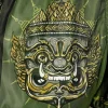 Tuff Retro Muay Thai Shorts The Immortal Yaksa Rms117 Olive 4 TUFF Retro Muay Thai Shorts The Immortal Yaksa RMS117