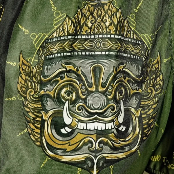 Tuff Retro Muay Thai Shorts The Immortal Yaksa Rms117 Olive 4 TUFF Retro Muay Thai Shorts The Immortal Yaksa RMS117