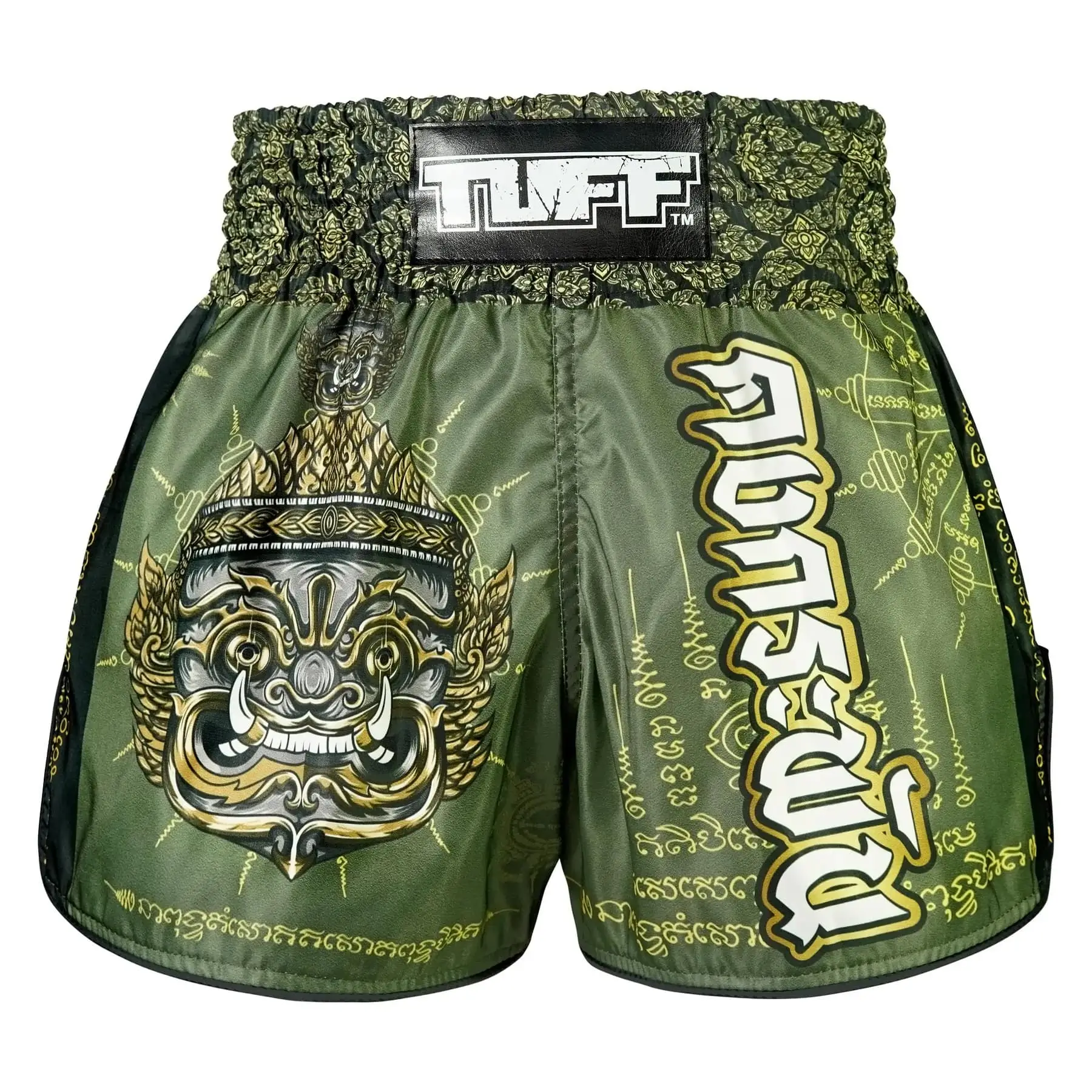 Muay Thai fighter in TUFF Retro Shorts The Immortal Yaksa RMS117