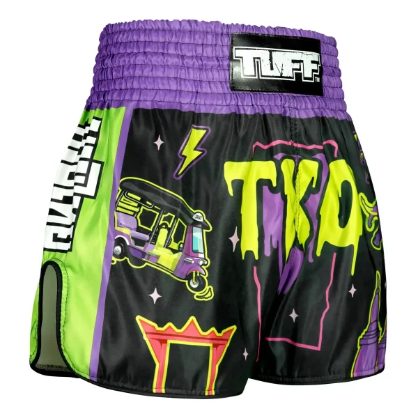 Man wearing TUFF Retro Muay Thai Shorts The TKO Night RMS118