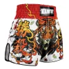 Tuff Retro Muay Thai Shorts Tora Chikara Power Of Tiger Rms110 White Red 3 TUFF Retro Muay Thai Shorts Tora Chikara Power of Tiger RMS110