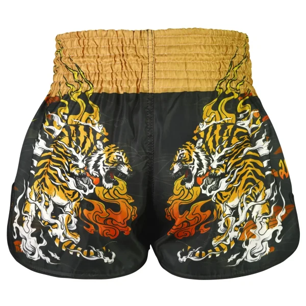 Tuff Retro Muay Thai Shorts Tora Mazuka The True Tiger Rms111 Black 2 TUFF Retro Muay Thai Shorts Tora Mazuka The True Tiger RMS111