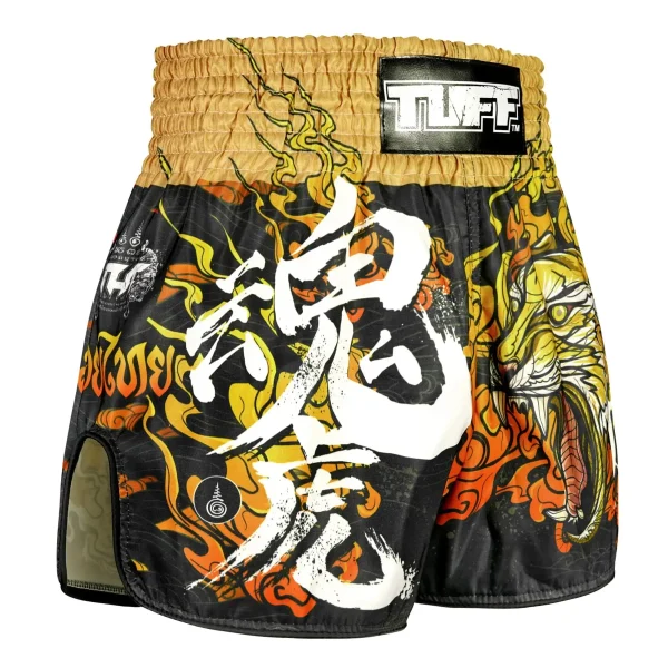 Tuff Retro Muay Thai Shorts Tora Mazuka The True Tiger Rms111 Black 3 Pair of TUFF Retro Muay Thai Shorts Tora Mazuka The True Tiger RMS111