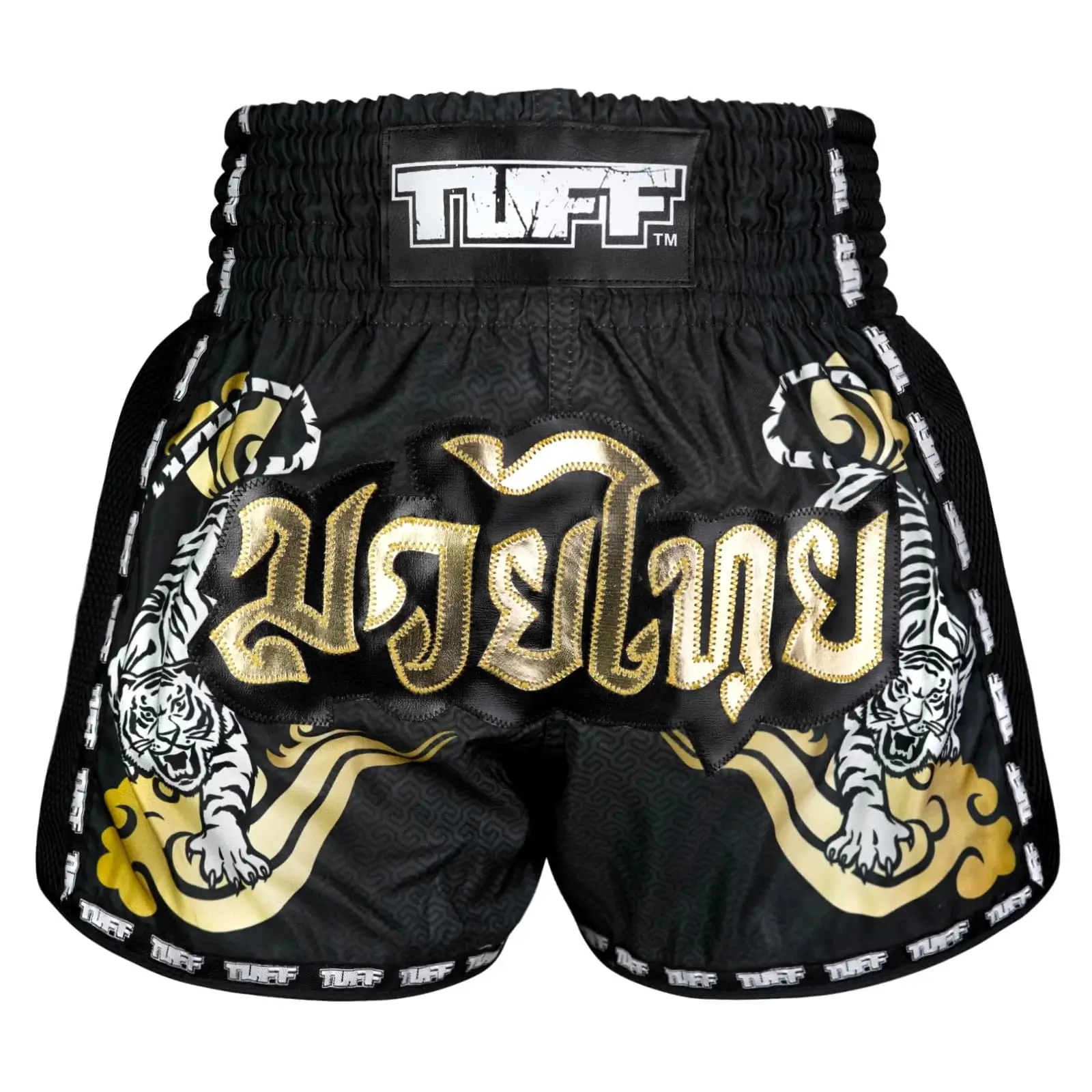 TUFF Retro Muay Thai Shorts Twin Tiger design
