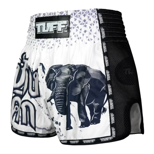TUFF Retro Muay Thai Shorts War Elephant MSC112 design