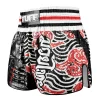 Tuff Retro Muay Thai Shorts Waves Of Bushido Elegance Rms102 Black White 1 TUFF Retro Muay Thai Shorts Waves of Bushido Elegance RMS102