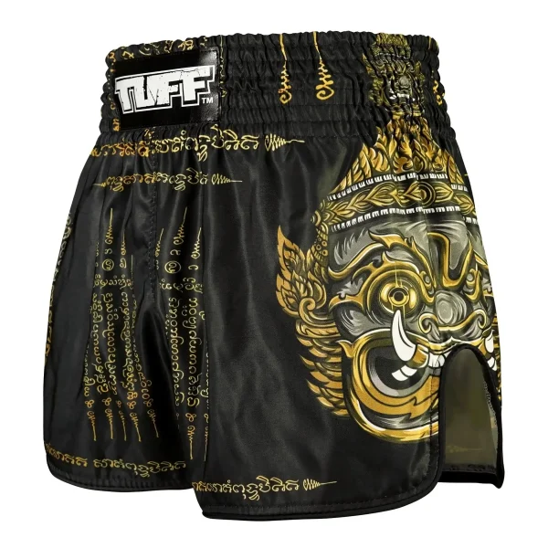 TUFF Retro Muay Thai Shorts Yaksa Yantra RMS116 on a white background