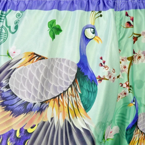 Tuff Retro Muay Thai Shorts Yugana Kujaku The Elegance Peacock Rms112 Mint Blue 4 TUFF Retro Muay Thai Shorts Yugana Kujaku The Elegance Peacock RMS112