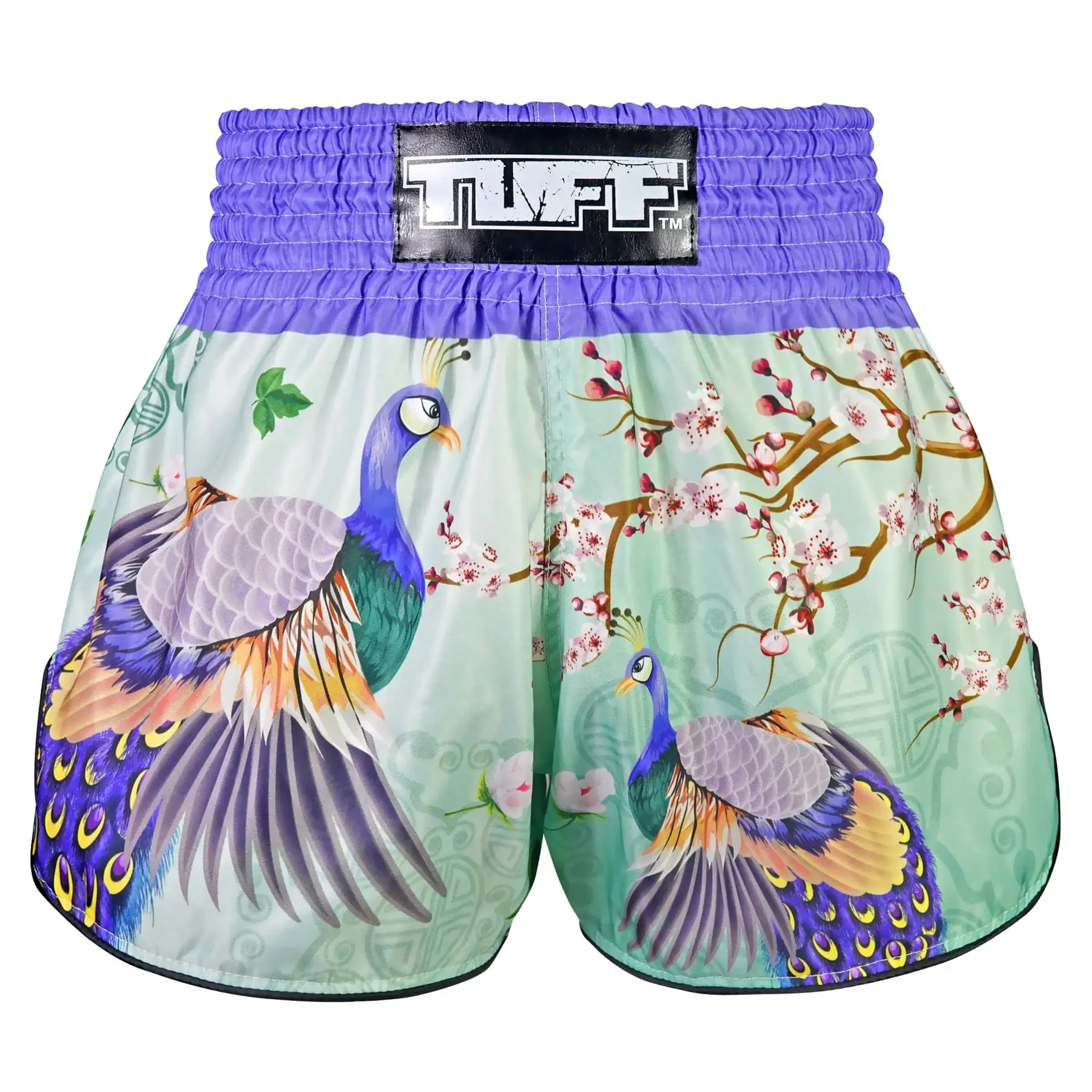 TUFF Retro Muay Thai Shorts Yugana Kujaku The Elegance Peacock RMS112