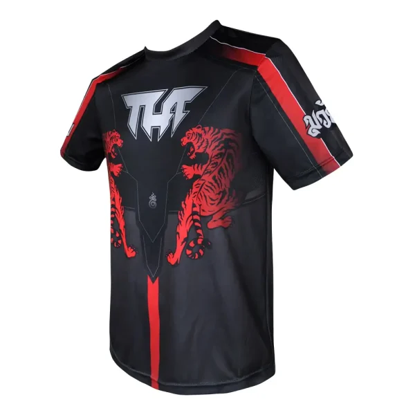 TUFF t-shirt design featuring two tigers and Thai mythical forest creatures