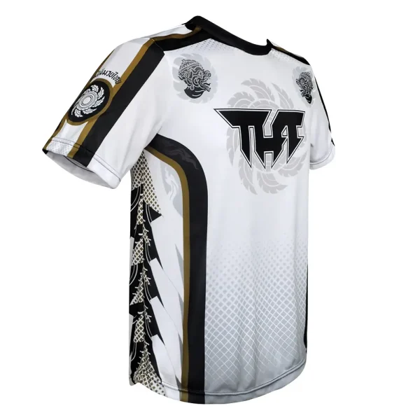 Tuff T Shirt Rowel With Double Hanuman Head Ts008 White 3 TUFF T-Shirt Rowel With Double Hanuman Head TS008.