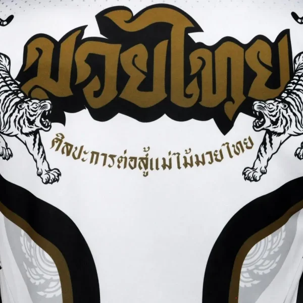 Tuff T Shirt Rowel With Double Hanuman Head Ts008 White 4 TUFF T-Shirt Rowel with Double Hanuman Head design TS008