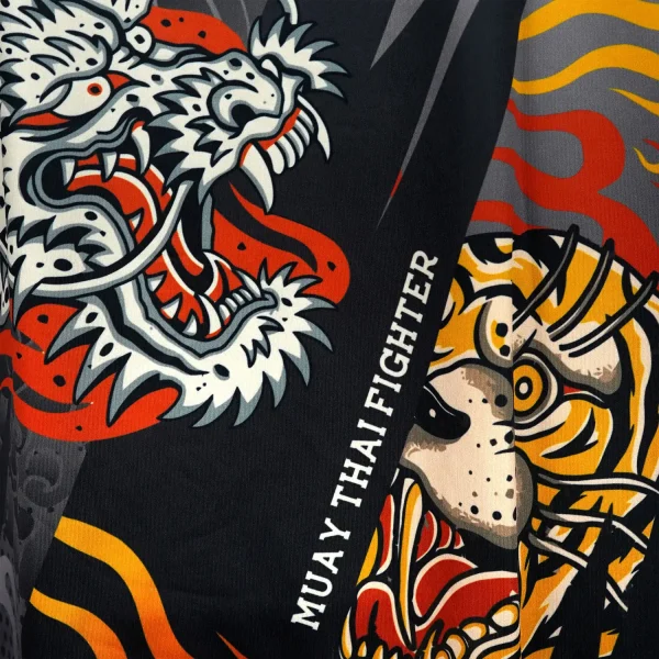Tuff Vest Tank Top Dragon And Tiger Tt105 Black 4 TUFF Vest Tank Top Dragon and Tiger TT105 - Black in Black — on‑body look