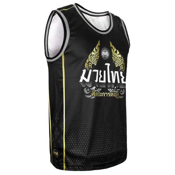 Tuff Vest Tank Top Thai King Of Naga Tt102 Black 3 Electric blue TUFF vest tank top featuring the Thai King of Naga design