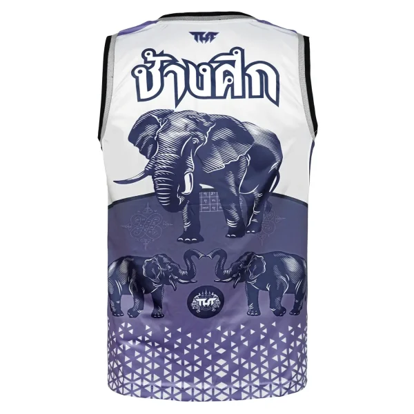 Man wearing TUFF Vest Tank Top with War Elephant design TT106