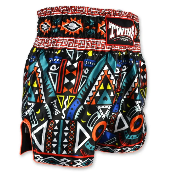 Twins Special Aztec Muay Thai Shorts Tbs57 Az Multi Coloured 1 Twins Special Aztec Muay Thai Shorts TBS57-AZ displayed on blank background