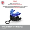 Opro Silver Level UFC Mouthguard Product Image. An Opro Silver Level UFC Mouthguard displayed on a white background.