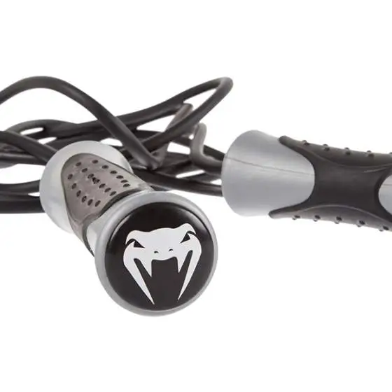 Venum Challenger Speed Jump Skipping Rope Black Grey 2 Venum Challenger Speed Jump Skipping Rope with black and red detailing