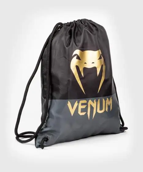 Venum Classic Drawstring Bag in black with brand logo