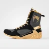 Venum Elite Boxing Shoes - Black/Beige in Black/Beige — studio shot