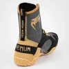 Venum Elite Boxing Shoes - Black/Beige in Black/Beige — studio shot