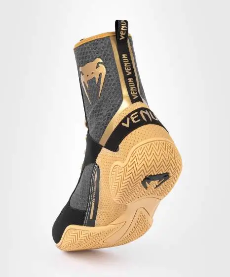 Venum Elite Boxing Shoes - Black/Beige in Black/Beige — sleeve detail