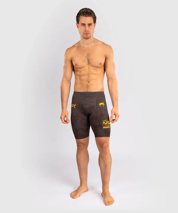 Man wearing Venum x UFC Fusion Fight Week Men's Vale Tudo Compression Shorts