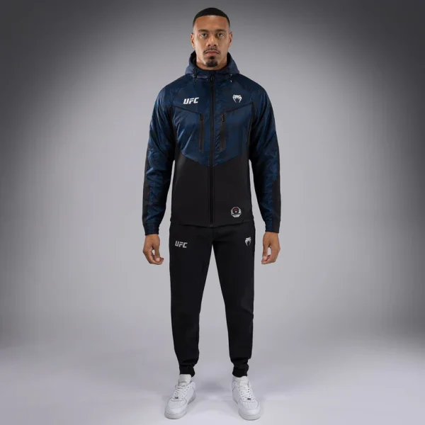 Venum X Ufc Fusion Fight Week Mens Zip Hoodie Blue 5 Men wearing Venum x UFC Fusion Fight Week Men’s Zip Hoodie