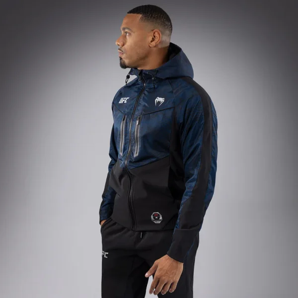 Venum X Ufc Fusion Fight Week Mens Zip Hoodie Blue 7 Man wearing Venum x UFC Fusion Fight Week Men’s Zip Hoodie