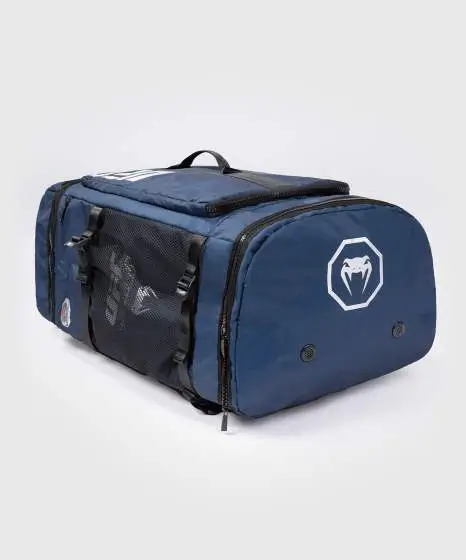 Venum X Ufc Fusion Fight Week Sports Duffle Bag Blue 3 Venum x UFC Fusion Fight Week Sports Duffle Bag in action.