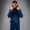 Venum X Ufc Fusion Mens Fight Week Pullover Solid Hoodie Blue 1 Man wearing a Venum x UFC Fusion Men's Fight Week Pullover Solid Hoodie