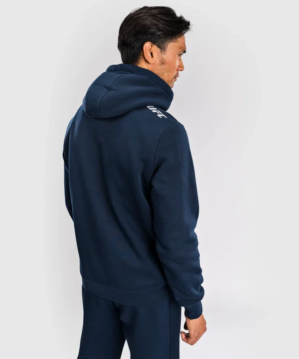 Venum X Ufc Fusion Mens Fight Week Pullover Solid Hoodie Blue 10 Man wearing a Venum x UFC Fusion Men's Fight Week Pullover Solid Hoodie