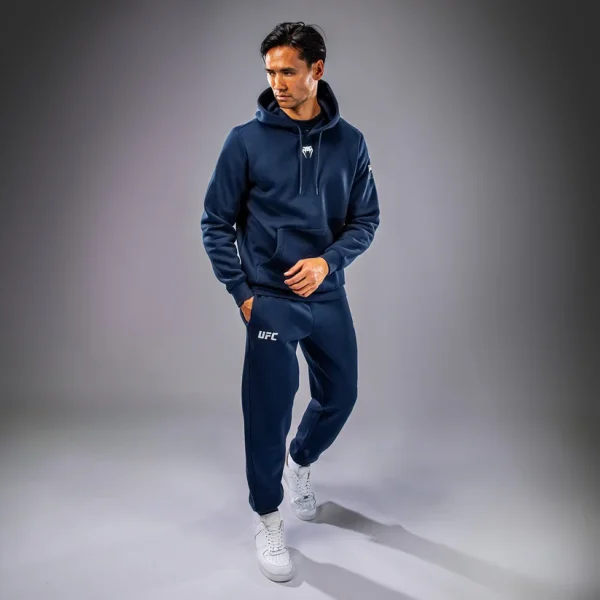 Venum X Ufc Fusion Mens Fight Week Pullover Solid Hoodie Blue 5 Man wearing Venum x UFC Fusion Men's Fight Week Pullover Solid Hoodie