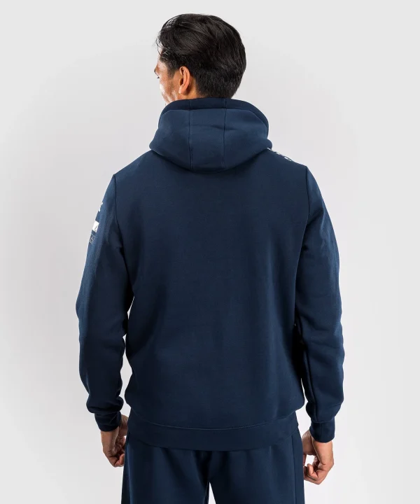 Venum X Ufc Fusion Mens Fight Week Pullover Solid Hoodie Blue 9 Man wearing Venum x UFC Fusion Men's Fight Week Pullover Solid Hoodie
