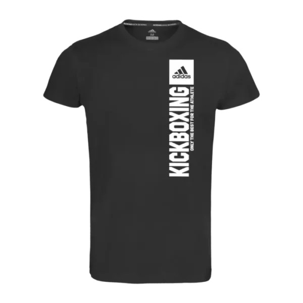 Adidas Kickboxing T-Shirt Design Black Adidas Kickboxing T-Shirt on white background