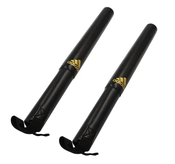 Two Adidas Striking Sticks on a white background